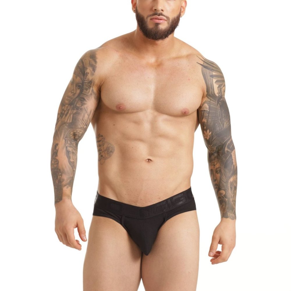 GIGO SCANALING BLACK BRIEF JOCKSTRAP - Picture 2 of 8